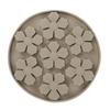 Tapis a lécher Fleur Rond 20 cm Taupe