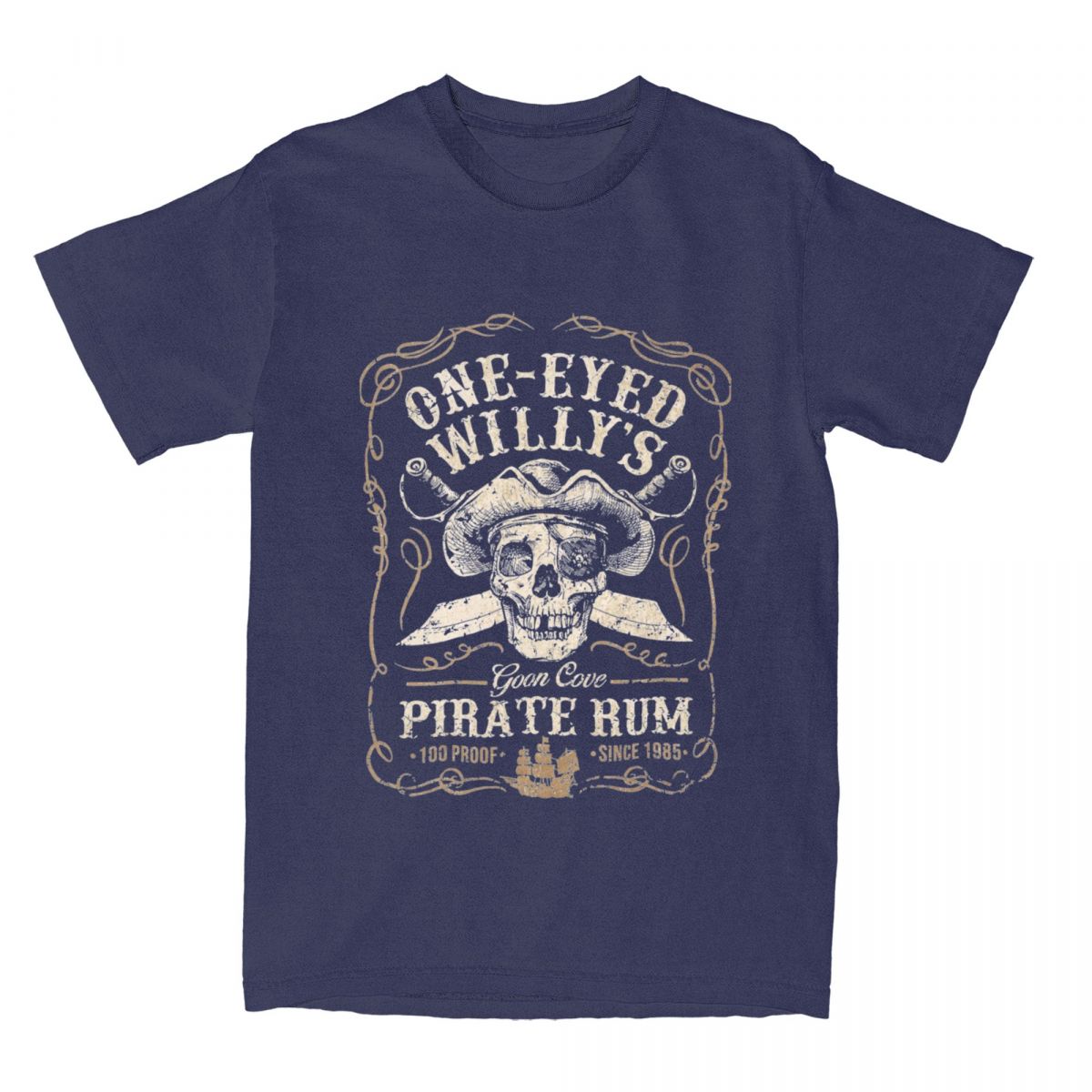

Men One Eyed Willy s Goon Cove Pirate Rum Goonies T Shirts 100% Cotton Clothes Funny Crew Neck Tees Gift Idea T-Shirts 4XL