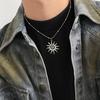 New Fashion Vintage Chic Sun Shaped Pendant Necklace for Women Simple Collarbone Chain Daily Accessories Party Jewelry Gifts