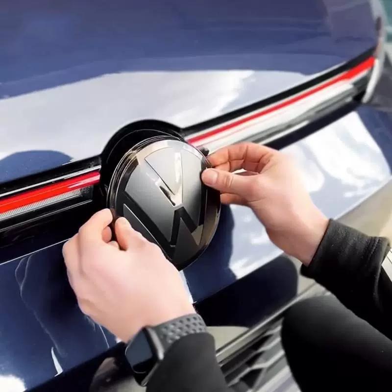 DKRSE1 For VW Volkswagen Jetta MK5 Golf 3D Mirror Logo Car Front Grill Emblem Rear Trunk Cover Badge For Volkswagen VW Golf 6 7 7.5 8 P