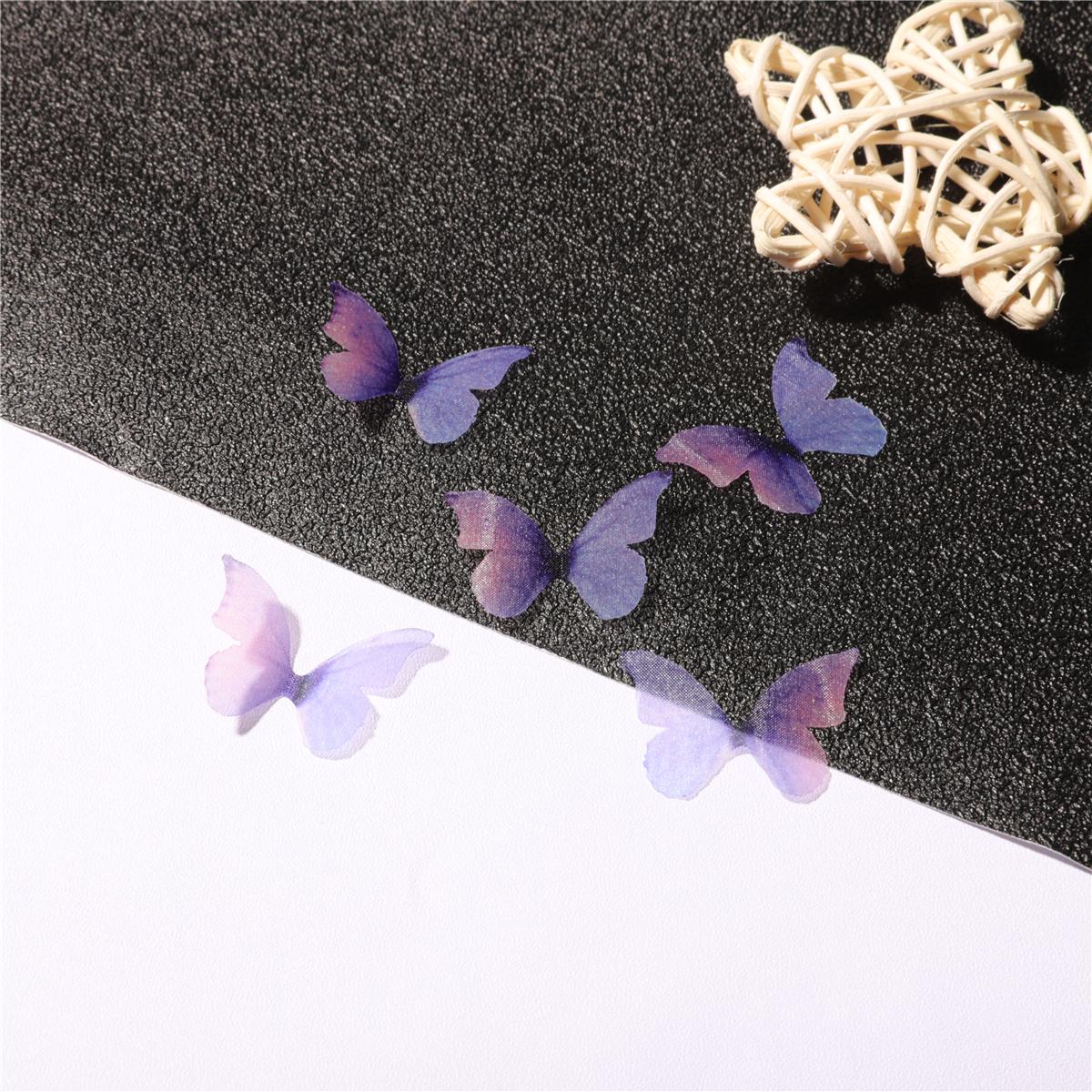 

10 шт. красочный тюль с крыльями бабочки, пленка, подвески, подвески, разъемы для изготовления ювелирных изделий своими руками, серьги 3x2mm фиолетовый