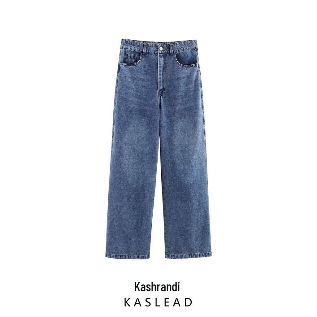 Spring 2025 Women's European & American Style Mid-Waist Loose Jeans