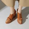 Platform bow wedge heel leather shoes 2025 spring 10.5cm super high heel splicing sheepskin small leather shoes