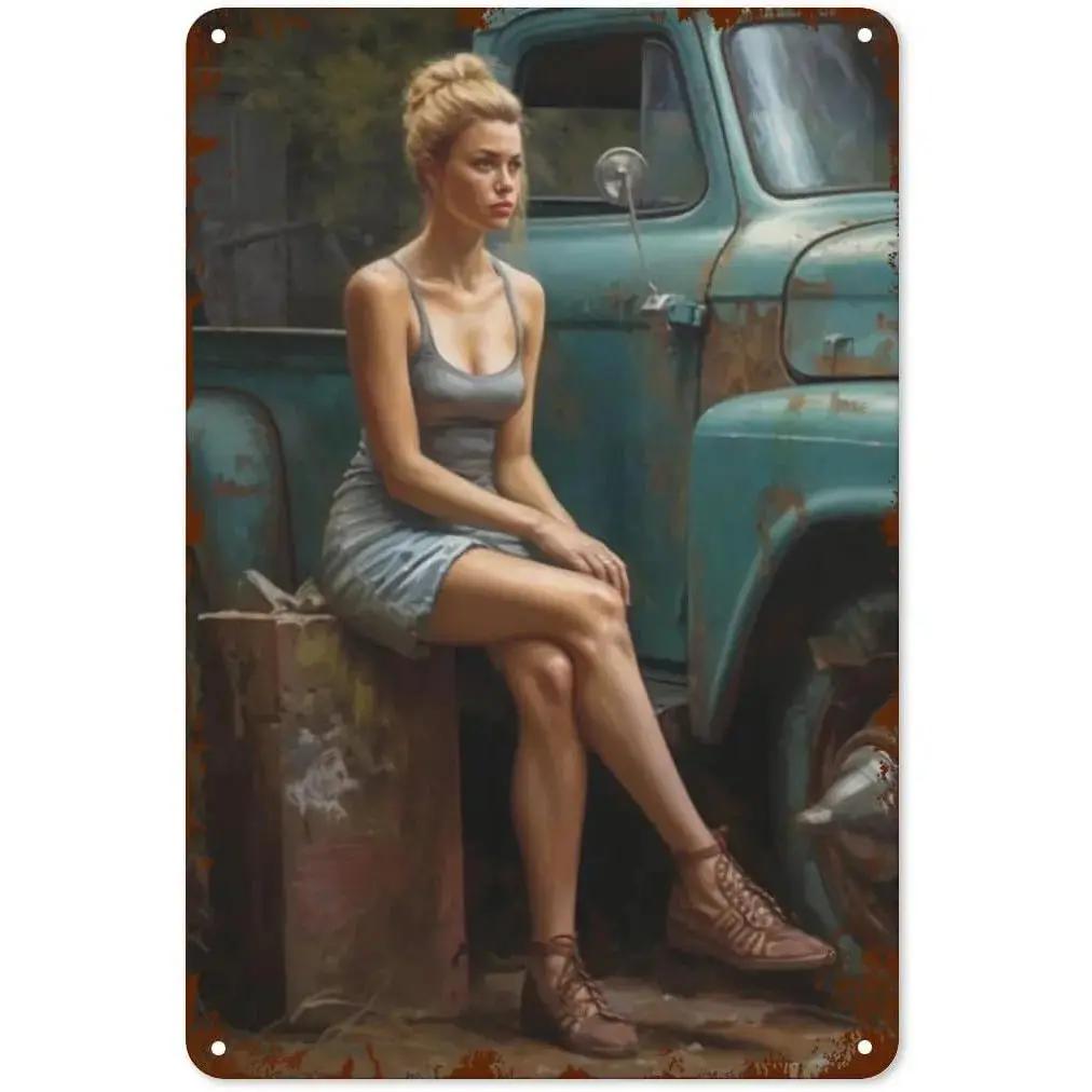 Metal Tin Sign Sexy Girls Women Figure Poster Modern Home Garage Decoration Vintage Shabby Wall Plate Signs Art Decor Plaques