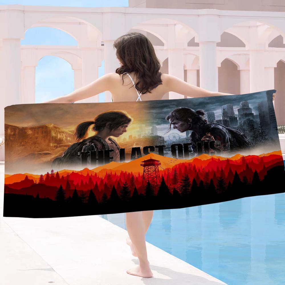 Game The L-Last Of U-Us Microfiber Blanket Quick Drying Beach Towels Oversized Printing Super Absorbent Pool Towel Blanket