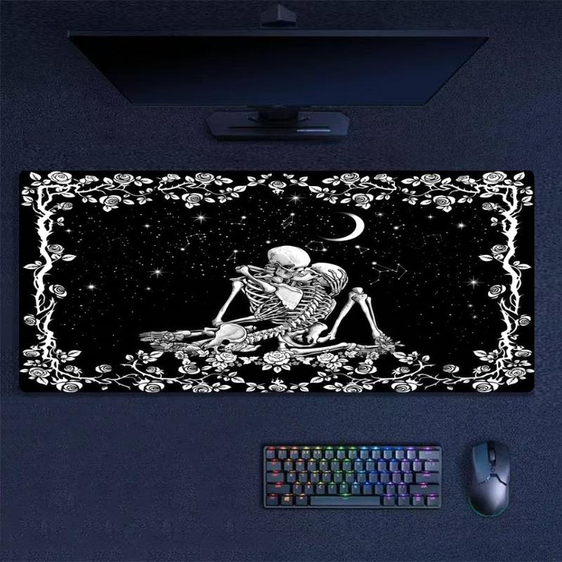 Skull Couple Color Mouse Pad Large Gaming Table Cushion Non-slip Laptop Tablet Big Mousepad XXL Mat Mini PC Playmat With Lock edge