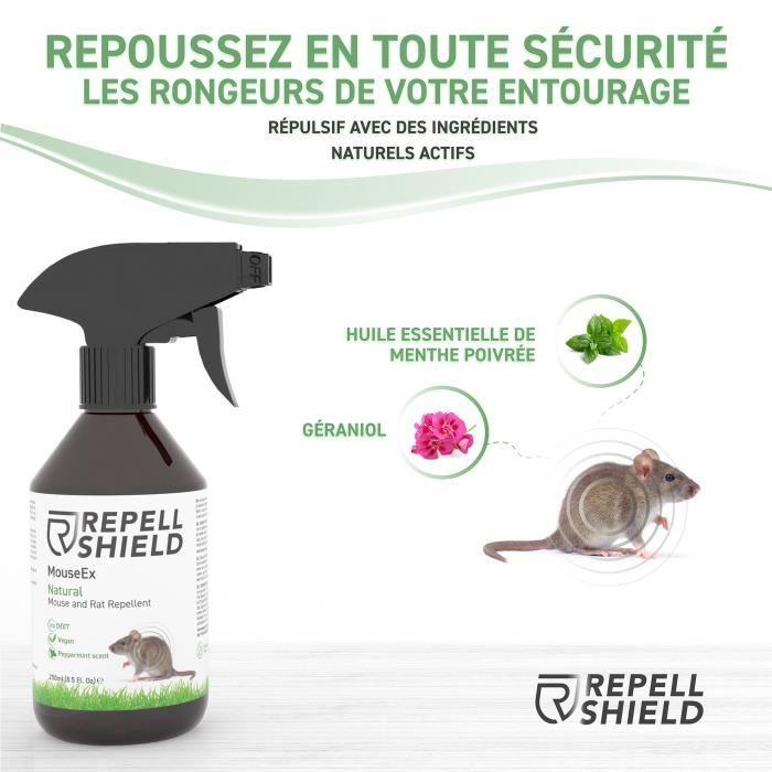 RepellShield Spray Anti Souris Naturel - pour Intérieur et Extérieur, 250 ml