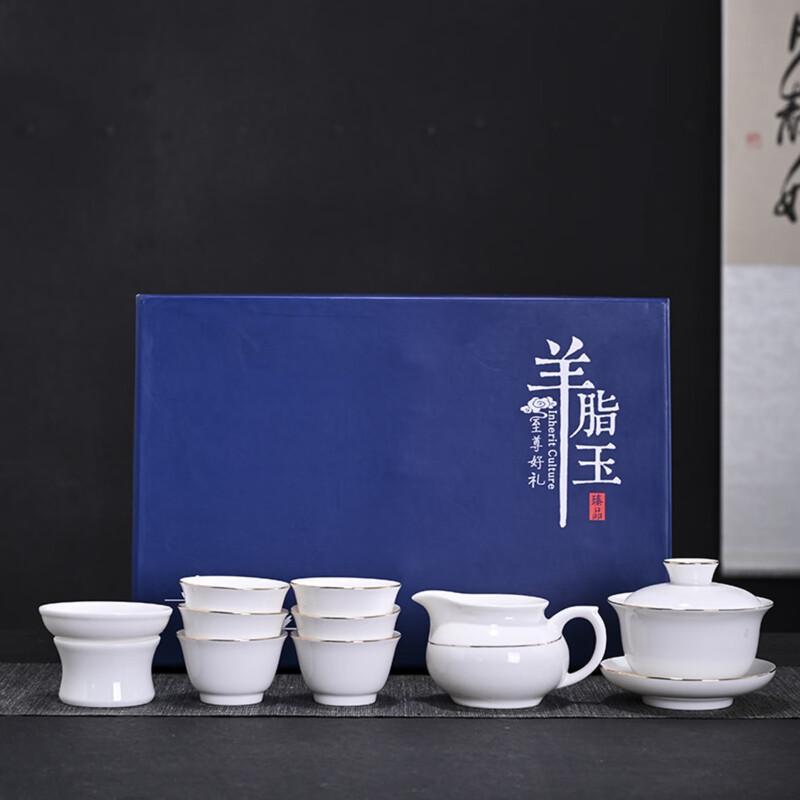 Zhi Shi Gold-Rimmed Gaiwan Tea Set