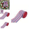 5 Yard Premium Independence Day Ribbon With Striking American Flag Stripes For Creative Party Setup Gifts And