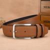 Belt Men'S Embossed Belt Business Casual Simple Punched Belt Pu Imitation Leather Men'S Belt Tide