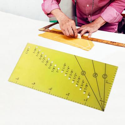 Yousheng Akrylové šicí pravítko 15/30/45 stupňů Přesná stupnice Profesionální DIY šicí řemeslné projekty Pravítko na patchwork s otvory Dárek pro šicí nadšence