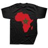 Divertenti Magliette con Bandiera Marocchina Mappa dell'Africa T-shirt Estive in Cotone Streetwear Manica Corta Regali di Compleanno Maglietta Abbigliamento Uomo