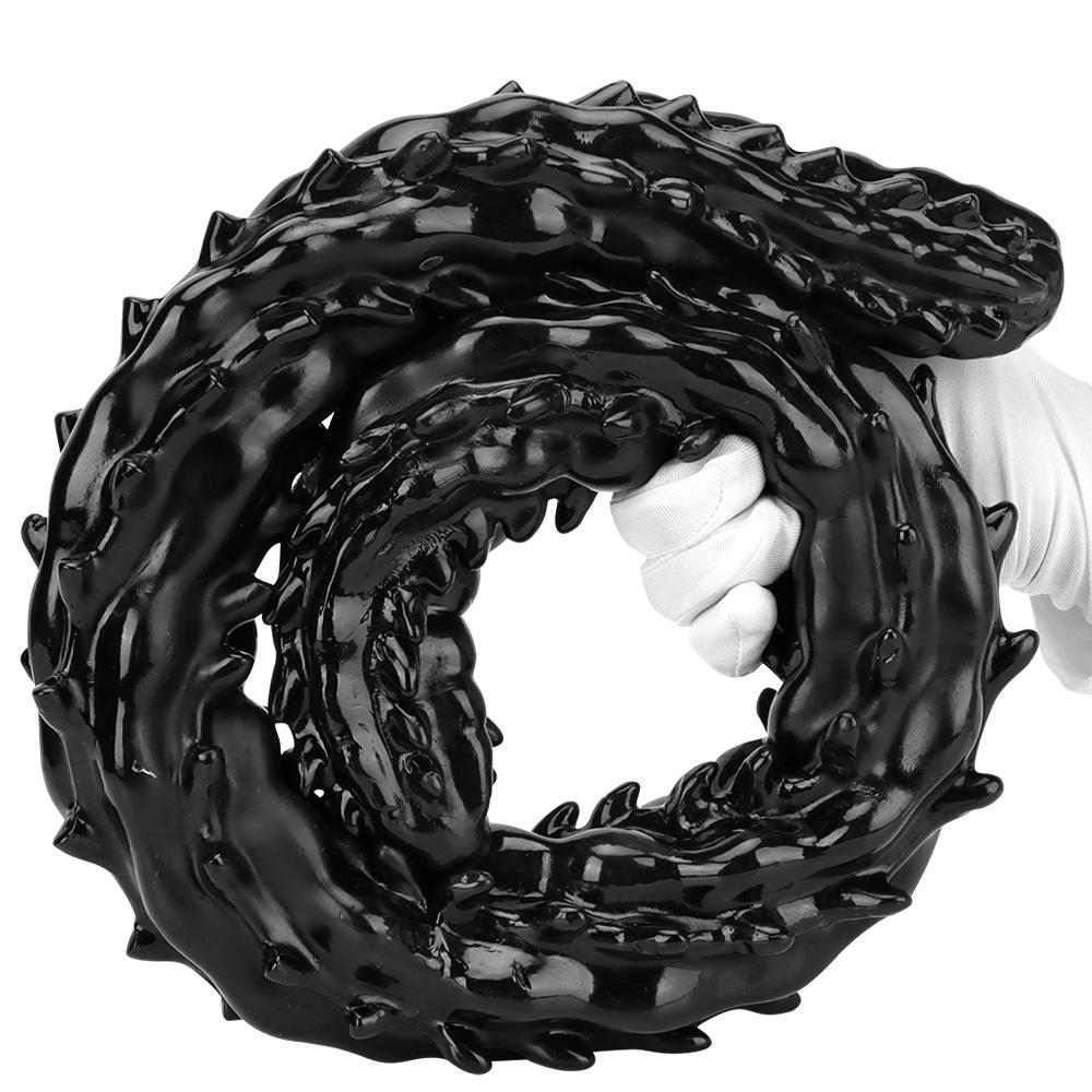 Oversized Long Double-headed Dildo Silicone Barbed Butt Plug Female Masturbator Fisting Realistic Dick Sex Toy Gay BDSM