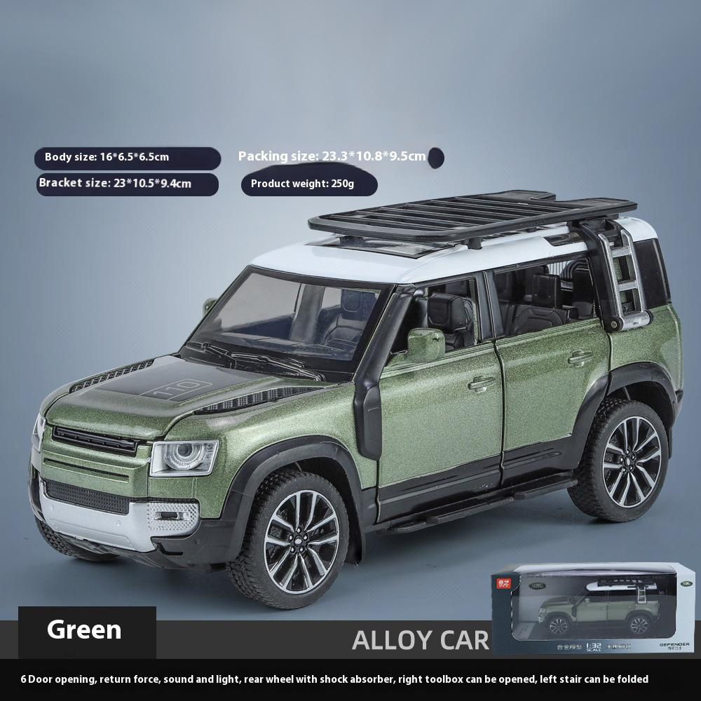 1/32 Scale Cool Land Rover The Defender Off-Road Vehicle Model Toys, Simulated Alloy Toys Cars, Cool Desktop Ornaments, Adult Christmas/Birthday Gifts