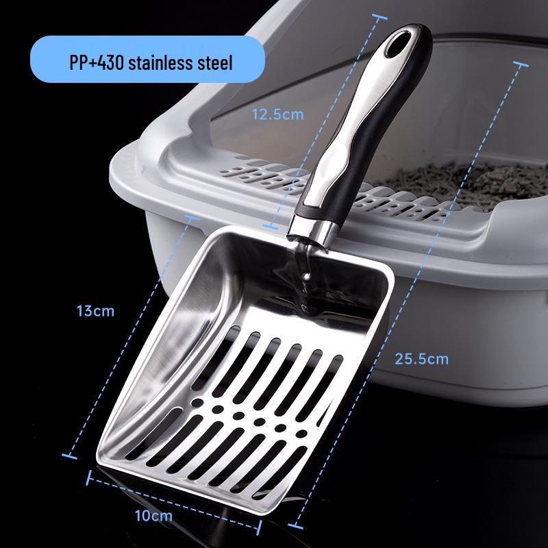 Stainless Steel Cat Litter Scoop with Deodorizing Cleaning Tool