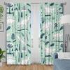 2-piece Cartoon Dinosaur Print Curtains   Polyester Fabric   Machine Washable   Suitable for Bedroom Living Room Decoration