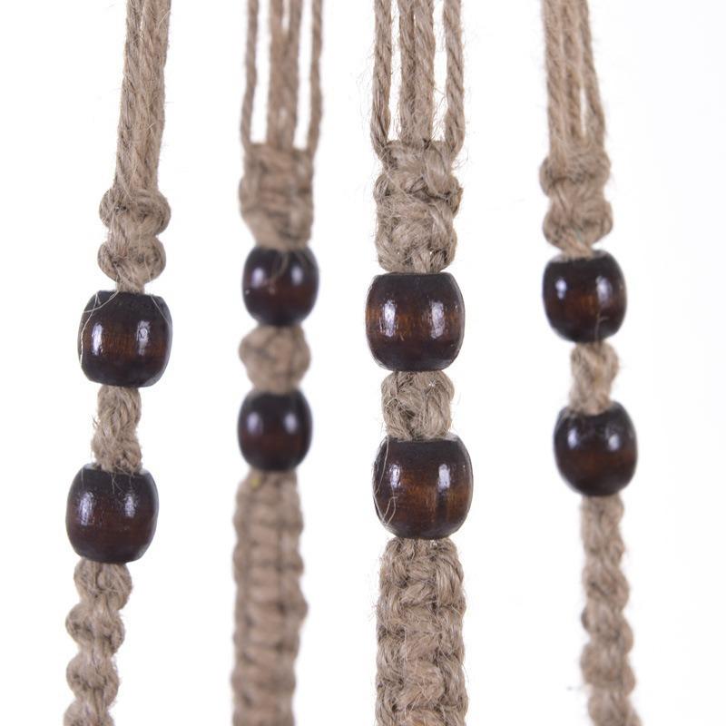 Bohemian-Style Hemp Rope Hanging Basket for Plants - Cross-Border Creative Gardening Pot Holder