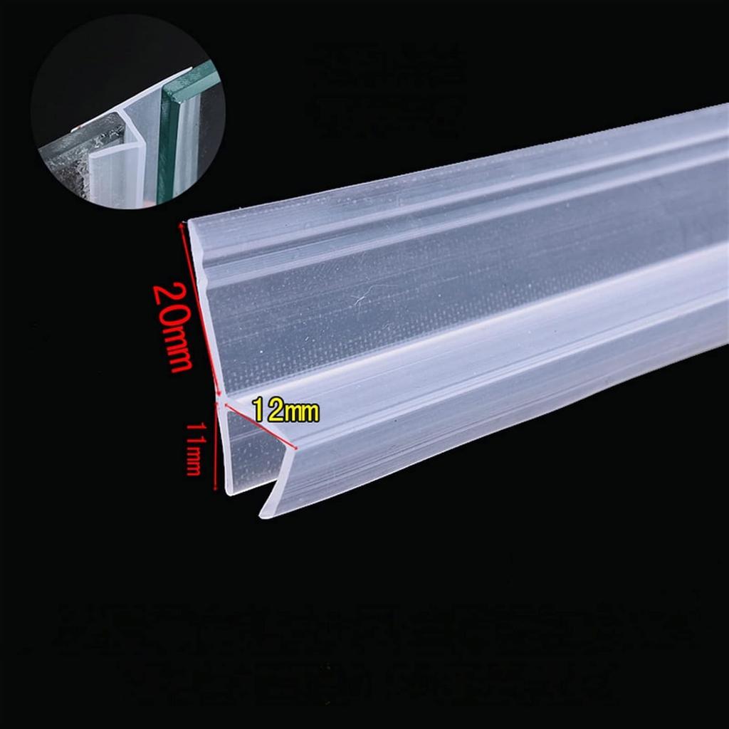 6 8 10 12mm Glass Seals Frameless Shower Bathroom Door Window Balcony Screen Sealing Strip Weatherstrip Draft Stopper Big H (Length : 5M, Shape : H)