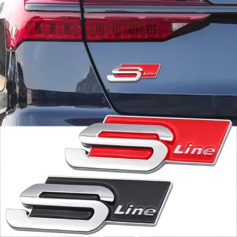 QR1 1Pc M1 Metal Logo Sticker Badge Decals for Sline TT Q2 Q3 Q5 Q7 Q8 A3 A4 A5 A6 A7 R8 B5 B6 B7 B8 C5 RS4 RS5 V8 Car Decoration