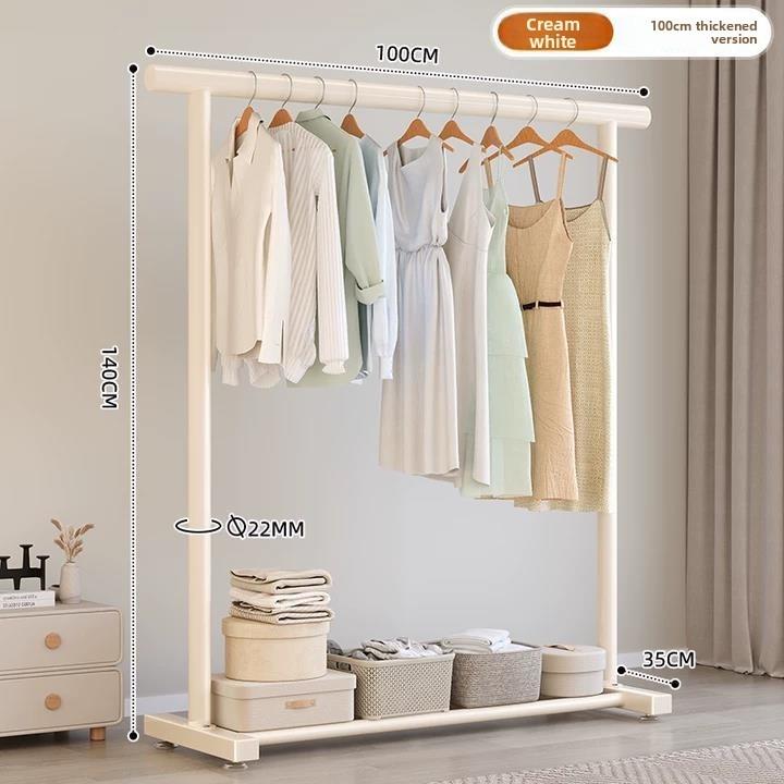 Simple Coat Rack, Movable Clothes Drying Rack, Freestanding Indoor Room Hanging Rack, Household Bedroom Clothes Storage Rack