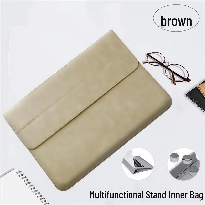 Leather Laptop Stand Bag for 13-16 Inch MacBook, Xiaoxin Air, Huawei