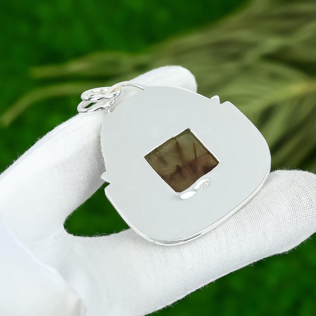 Friendship Day Deal Elestial Quartz Gemstone New Pendant Jewelry Sterling Silver