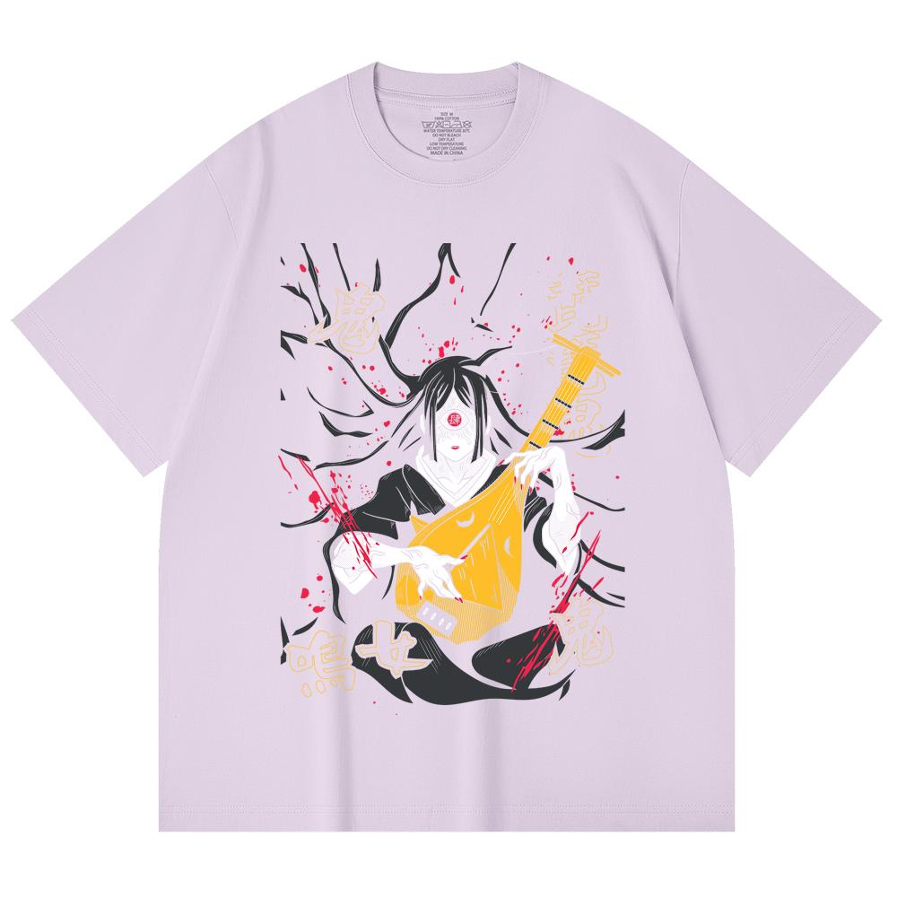 230 Gsm 100% Cotton Demon Slayer V54 Nakime Print Unisex Heavy Cotton T Shirt