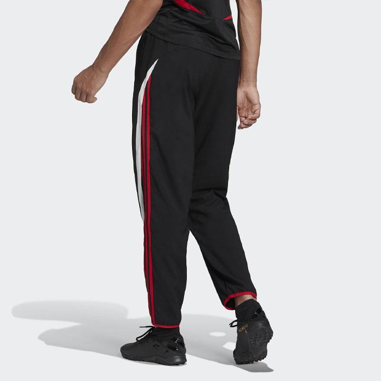 Adidas Striped Logo Casual Track Pants Men Bottoms Black H64068