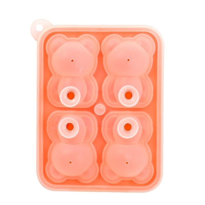 2 Pack Silicone Ice Tray Ice Cube Maker Bear Shape Silicone Ice Molds Ice Maker Silicone Ice Molds Suitable for Ice Cube