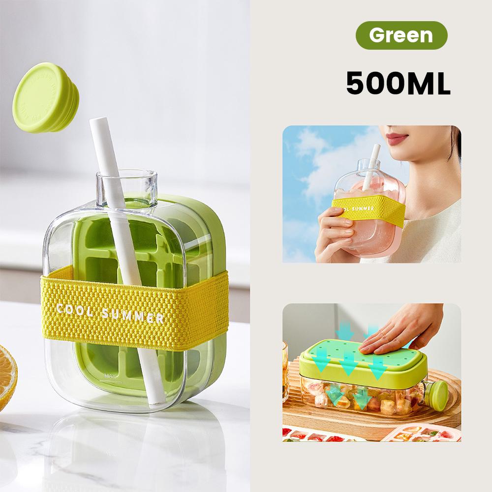 500ml/800ml Ice Cube Bottle Portable Silicone Freezer Ice Trays zero-contact pressure ice cube mold Whiskey Ice Cube Maker