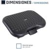Repose-pieds ajustable - IGGUAL - RP3 - Noir - 3 positions - Acupression