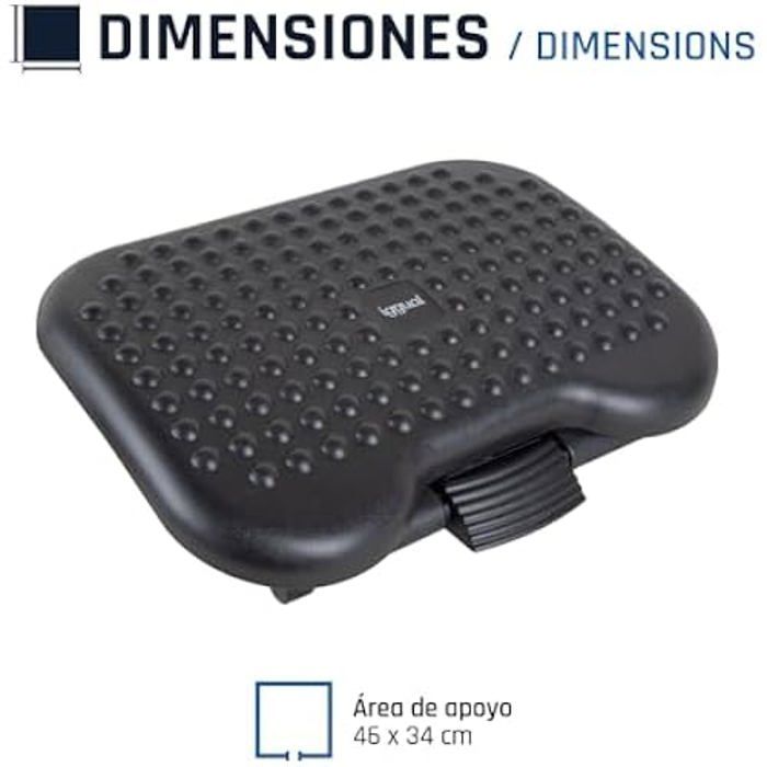 Repose-pieds ajustable - IGGUAL - RP3 - Noir - 3 positions - Acupression