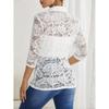 Lace-Trimmed Women's Small Suit Jacket Top