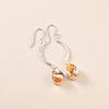 Rare Orange Copper Turquoise Gemstone 925 Sterling Silver Jewelry Earrings 2.60" EE-43-32