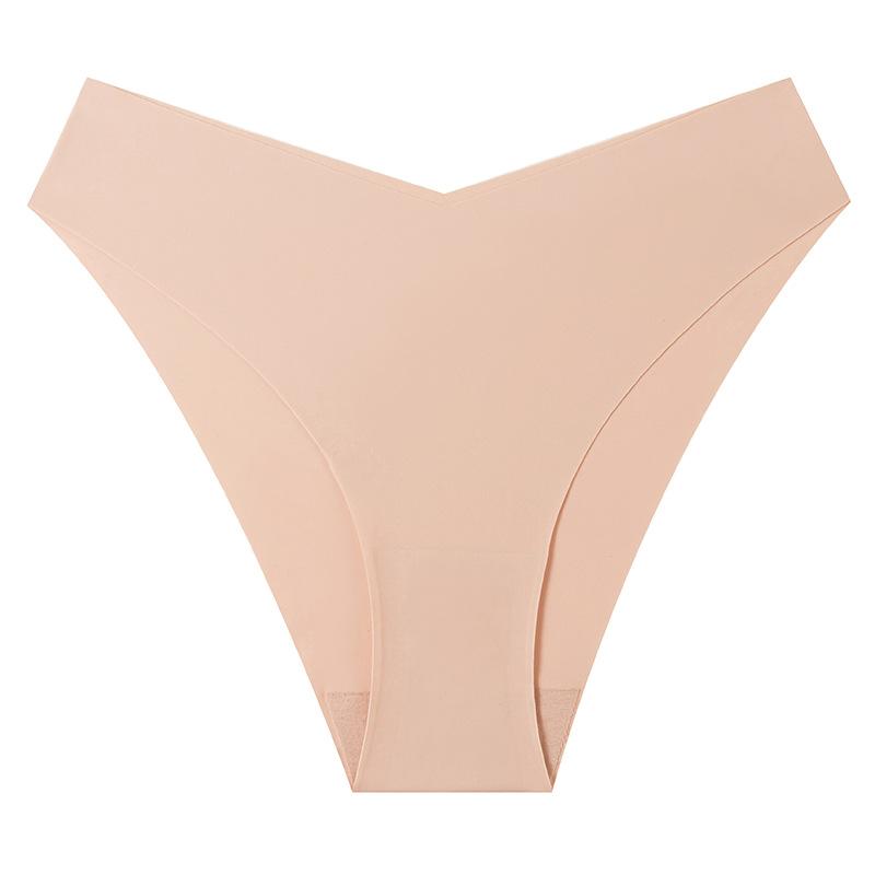 Plus Size Ladies Spring and Summer Sports Fast Dry Breathable Ice Silk Non Mark Low Waist Triangle Briefs