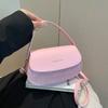 Trendy And Versatile Shoulder Bag, Simple Crossbody Bag, PU Texture Women's Bag, Niche Design Saddle Bag
