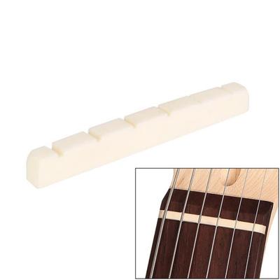 Zubehör Akustik-Elektrogitarre Knochen-Sattel Universal 42mm Gitarrensaitensattel Ersatzteile Rinderknochen Gitarrenknochen Steg-Sattel