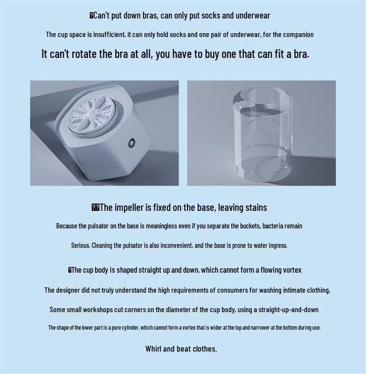 Portable Mini Wash Cup: Wireless, No-Installation Laundry Machine for Socks and Underwear