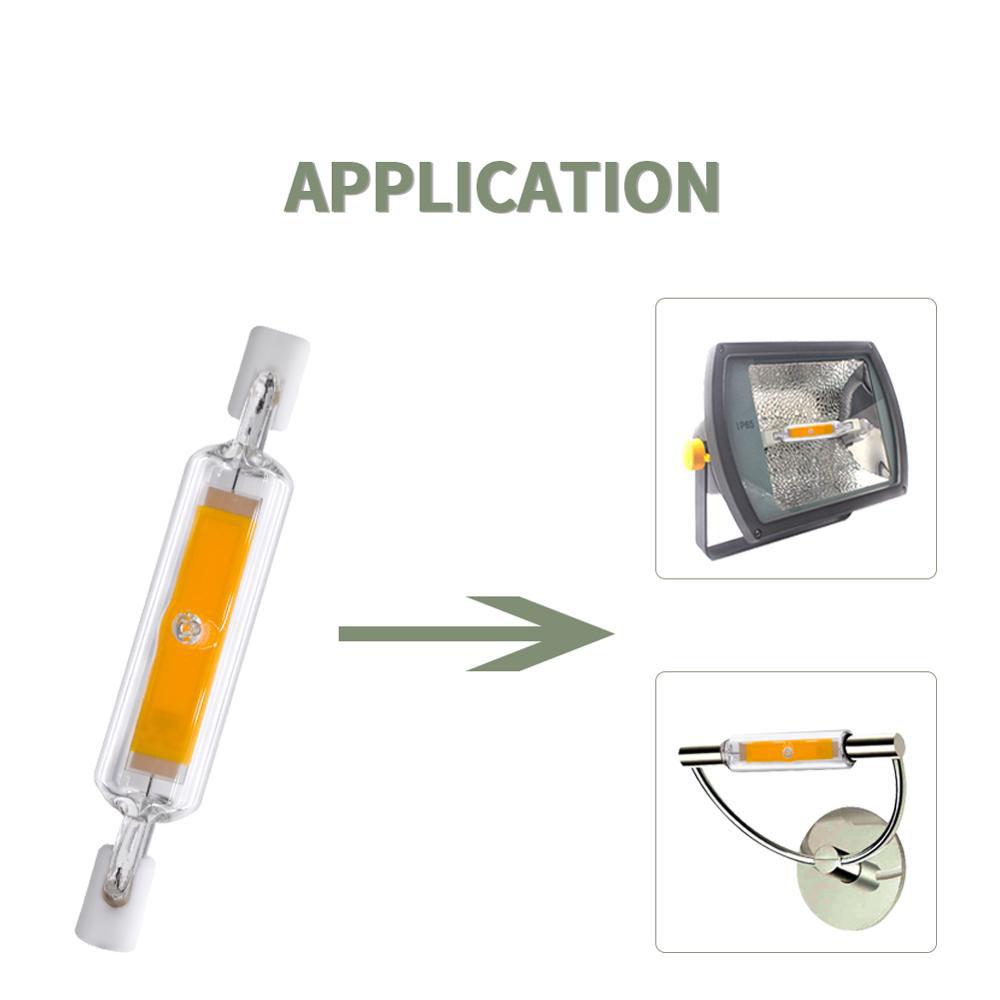 R7S LED Lamp COB Glass Tube 78MM 8W 118MM 13W Replace Halogen Bulb J78 J118 Lamparda Spot Light AC220V 240V