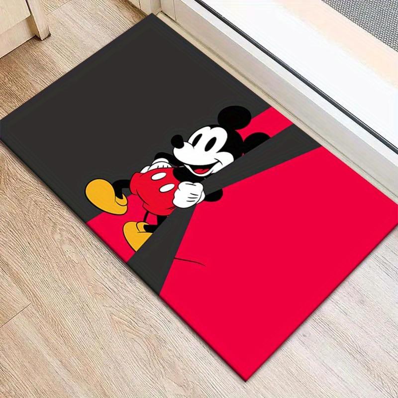 

1pc Mickey Pattern Area Rug Soft Flannel Floor Mat for Living Room, Bedroom, Sofa Coffee Table Floor Mat, Machine Washable 60cm by 90cm
