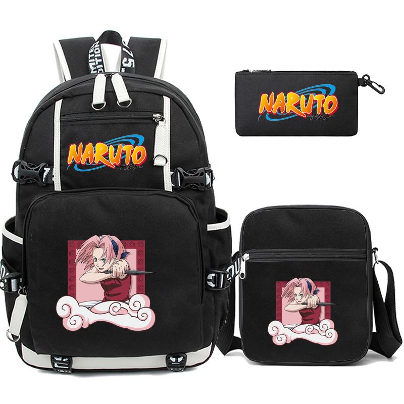3Pcs/set Anime Backpack for Teen Boy Girl Back To School Backpack Student Schoolbag Men Women Leisure Travel Bag