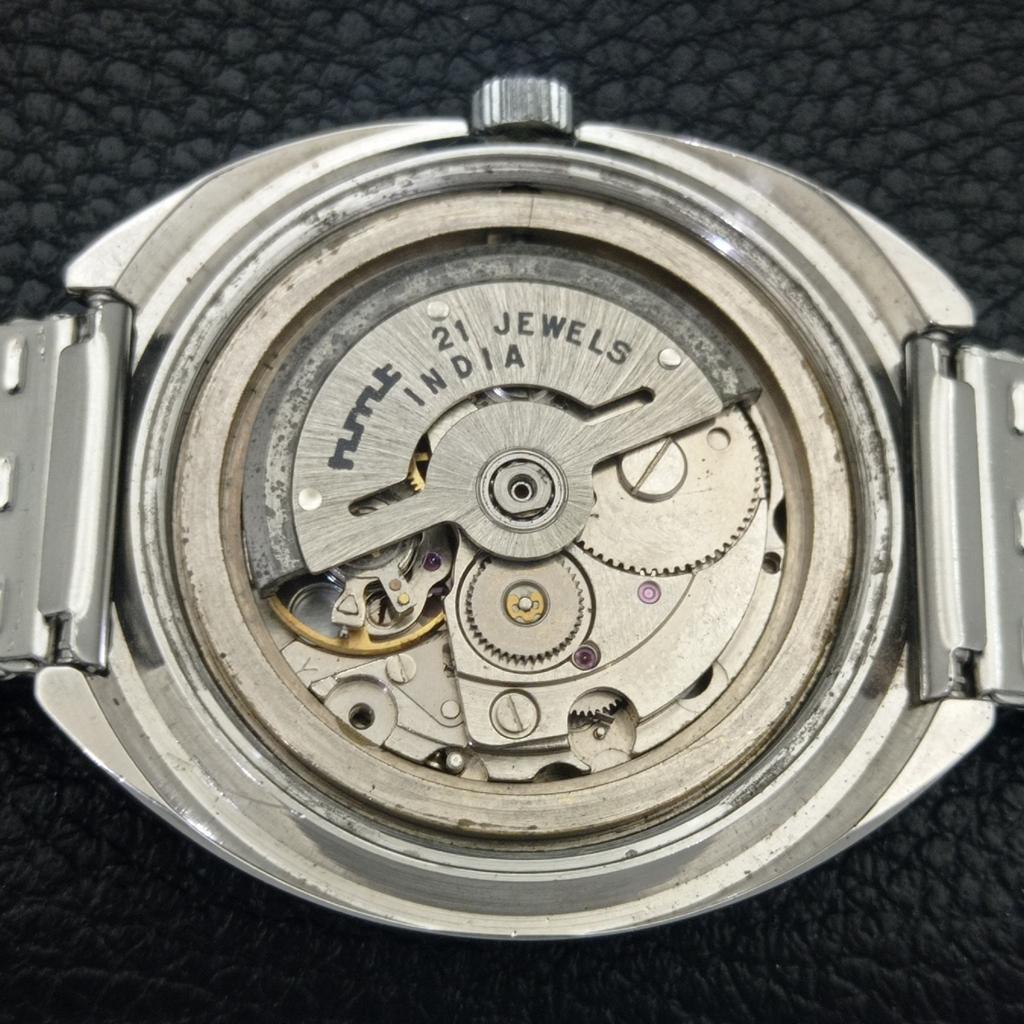 AUTOMATIC VINTAGE HMT KANCHAN INDIAN 6501 MENS GOLDEN COLOR DIAL WATCH a703262-1