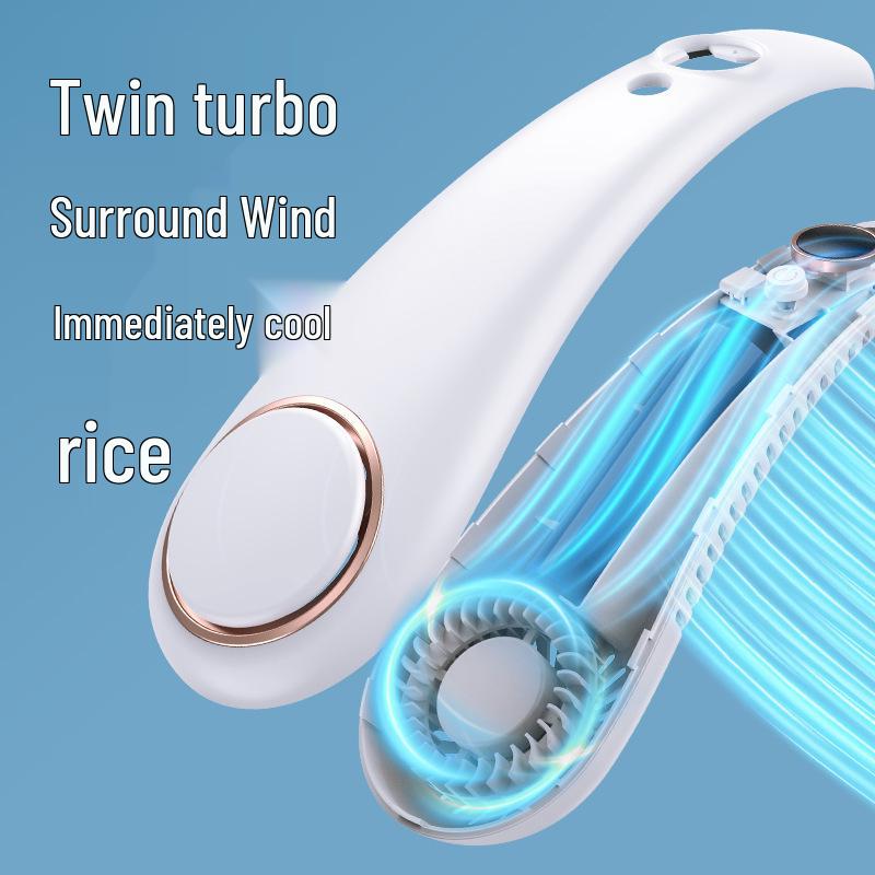 L8 USB Rechargeable Neck Fan: Silent, Portable, Mini Wearable with Long Battery Life - Ideal Gift
