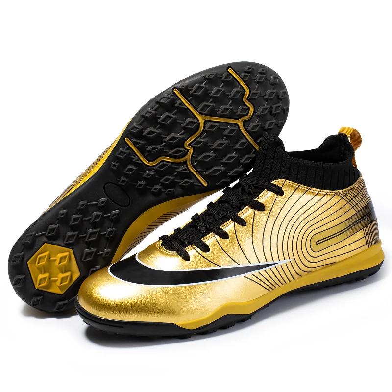 

Professional Men Ankle Football Boots Outdoor Grass Cleats Unisex Soccer Shoes Long Spikes Tf Football Shoes Chuteira Society 38
