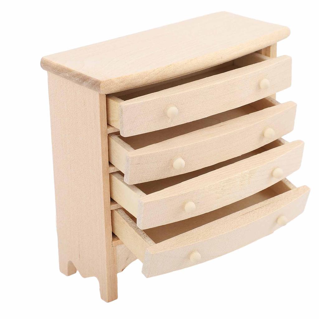 1:Dulăpior cu sertare multiple pentru casă de păpuși la scara 1/12, din lemn, miniatural, comoda pentru decor