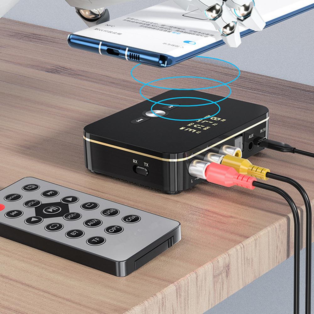 3-in-1 USB Bluetooth 5.0 Transmitter Receiver Wireless NFC Stereo Audio Adapter
