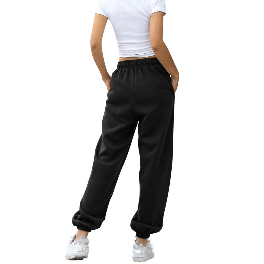 Women's /Winter Thickened Sport Basic Loose Drawstring Long Leg Pants