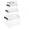2pcs Mini Plastic Storage Box Transparent Toy Car Clothing Portable Household Goods Storage
