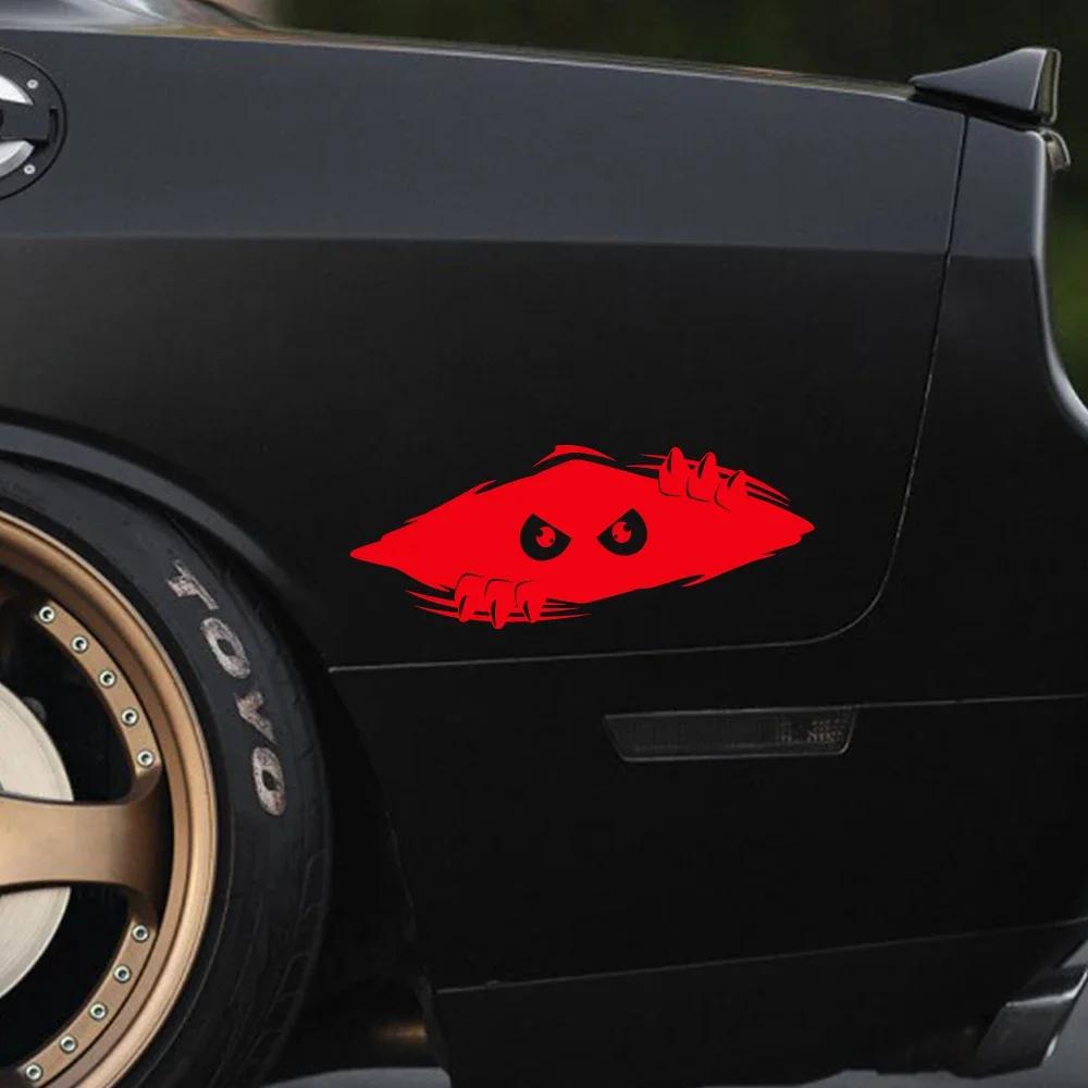 Funny Peep Monster Car Sticker Cover Vinyl Film Waterproof Decals Decoration Auto Creative Styling Exterior Decor Accessories