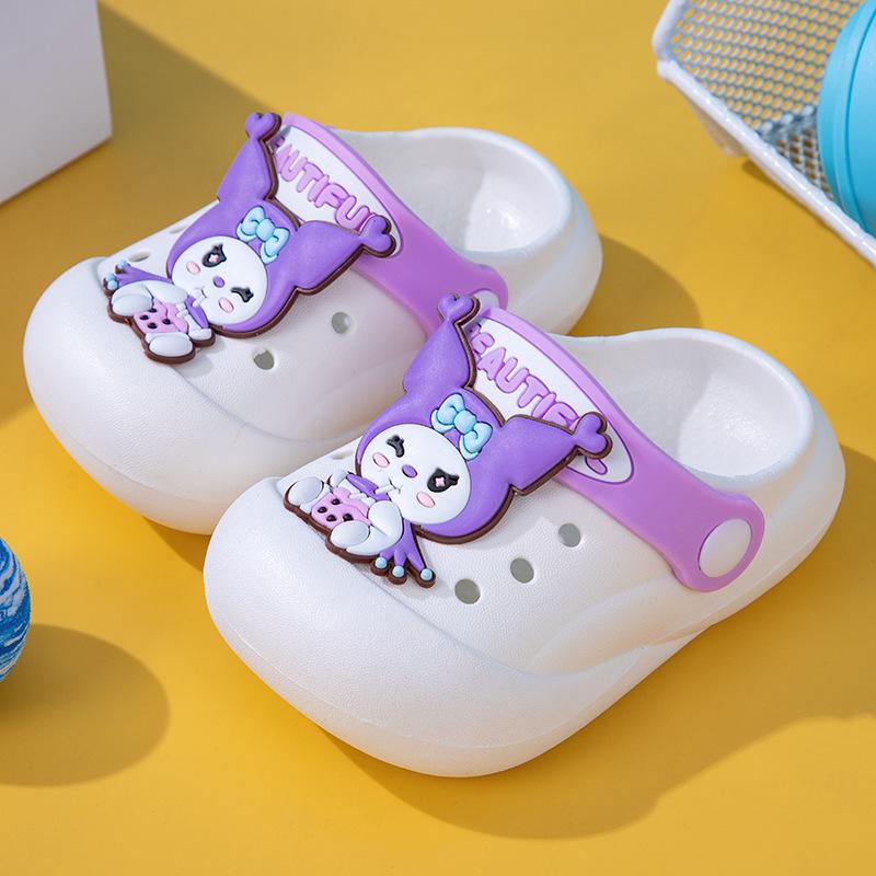 Cute Non-slip Soft-soled Clogs Summer Children's Slippers Baby Boys' and Girls' Closed-toe Cartoon Sandals for Toddlers